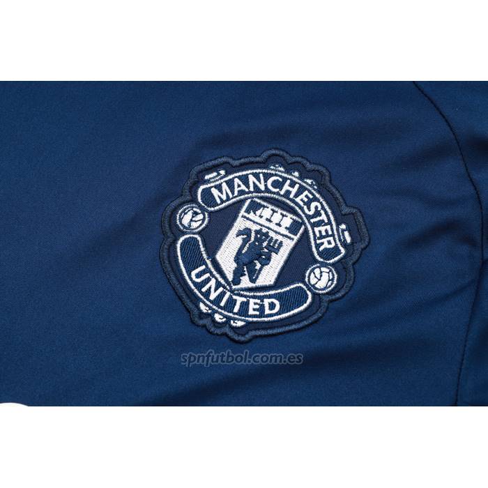 Chandal del Manchester United Manga Corta 2024-2025 Azul - Pantalon Corto